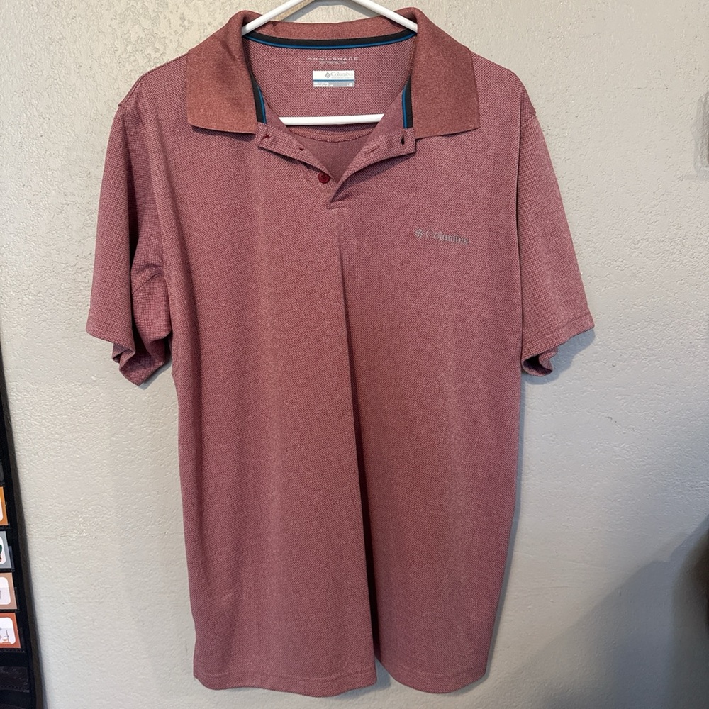 Columbia Men's Polo Shirt - Red/salmon